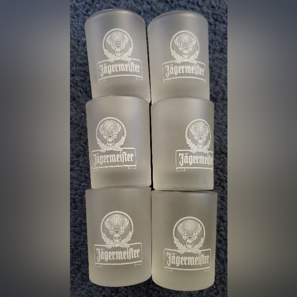 Jagermeister Shot Glasses-7 pk. Frosted .